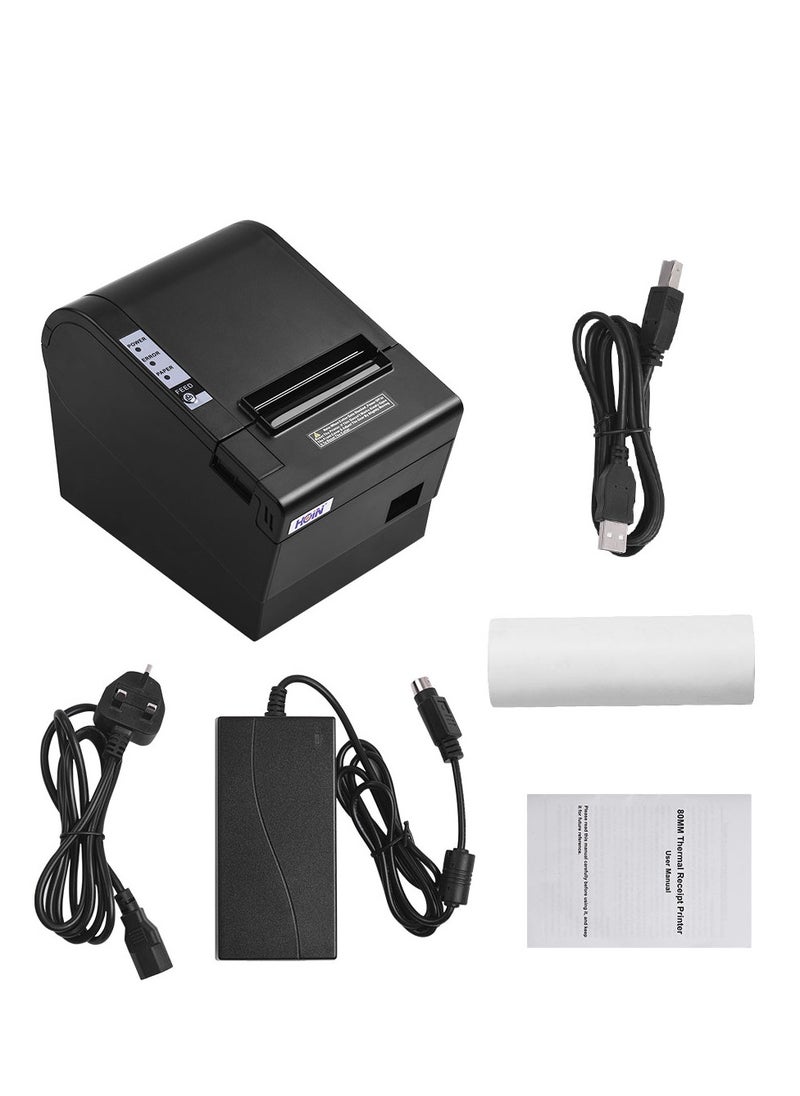 HOIN - 80mm Thermal Receipt Printer, with Auto Cutter, USB Ethernet Interface Ticket Bill printing, Compatible with ESC/POS Print Commands, for Supermarket Store Home Business - Image 1