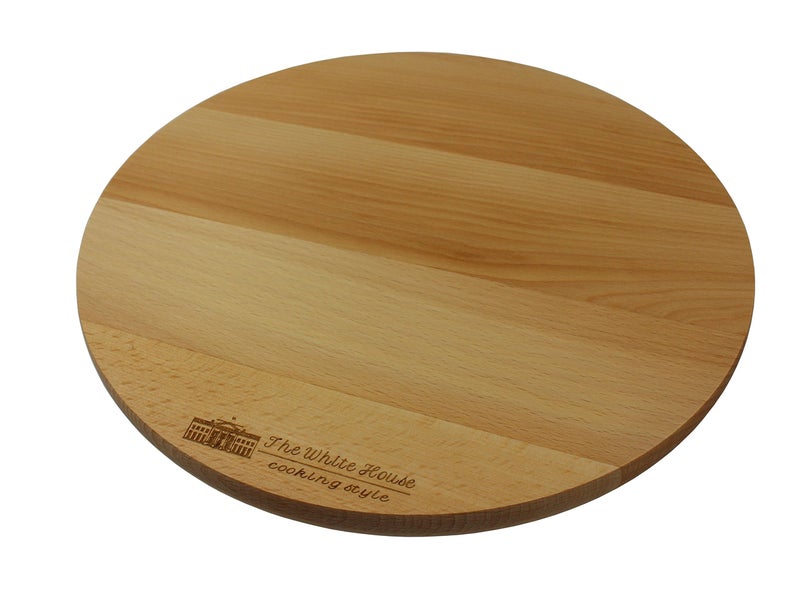 THE WHITE HOUSE Wooden Rotating Kitchen Turntable Pizza Stand Cheese Board Party Serving Board 1112