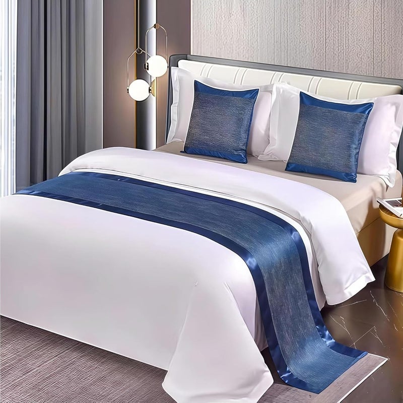 Bed Runner Breathable Modern Bedding Scarf Protection Bed Throw Cover for Bedroom Hotel,F-50 * 180cm - Image 1