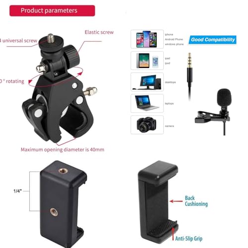 ADZOY Premium Super Bright 100 Watt LED Panel Light with 7 Feet Adjustable Metal Tripod, Super Clamp and Collar Lapel Microphone for Video Photo Studio Lighting - Image 4
