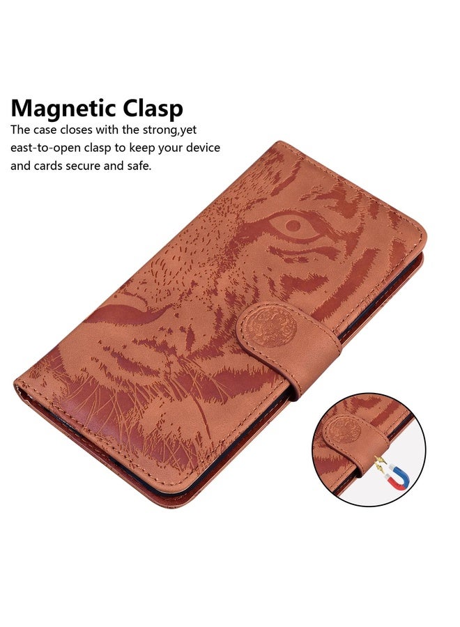 Case Cover For OPPO Reno7 5G Taiwan Version/Find X5 Lite Tiger Embossing Pattern Horizontal Flip Leather Phone Case(Brown)