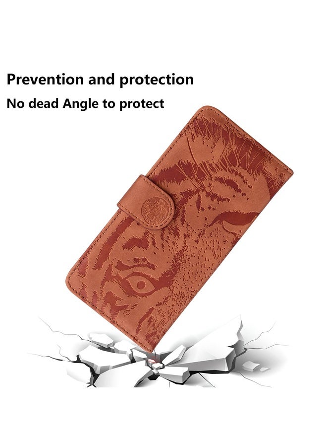 Case Cover For OPPO Reno7 5G Taiwan Version/Find X5 Lite Tiger Embossing Pattern Horizontal Flip Leather Phone Case(Brown)
