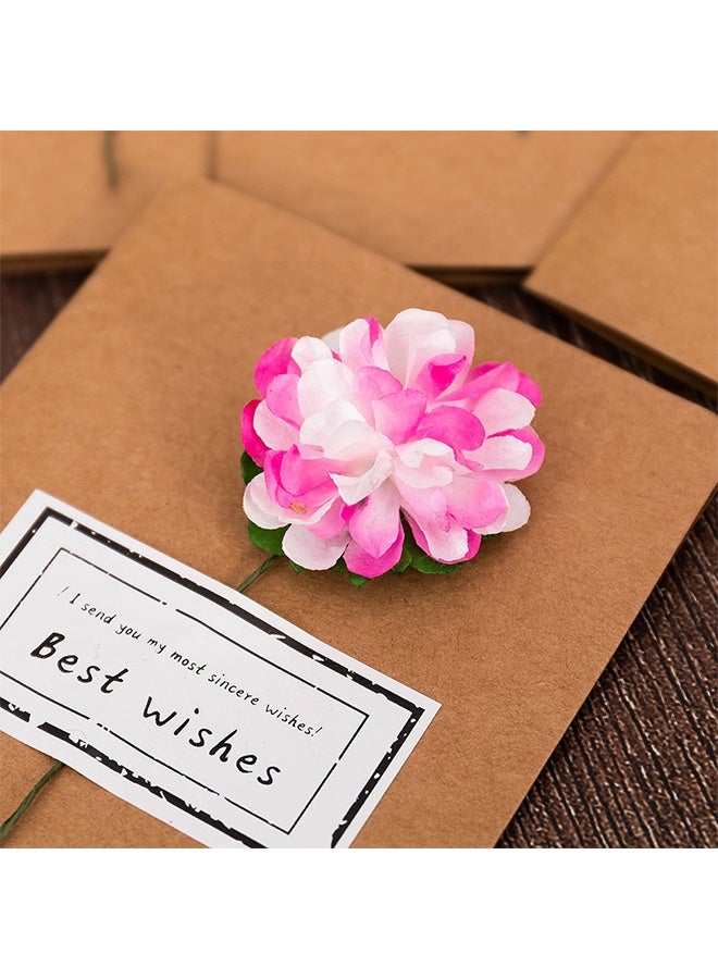 Lemon 6 Pack Flower Pattern Thank You Card, Handmade Invitation Greeting Card Wish Card, for Wedding Birthday Festival - Image 4