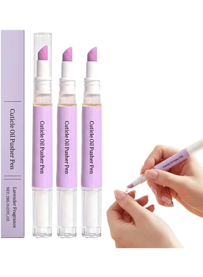ATRJSZ 2-in-1 Cuticle Pusher & Oil Pen, 2026 New Cuticle Oil Pusher Pen, Portable Nail Care Pen Instant Cuticle Remover Tools for Dry Damaged Nails Hangnails Moisturizes Strengthens Brightens (3 PCS) - Image 1