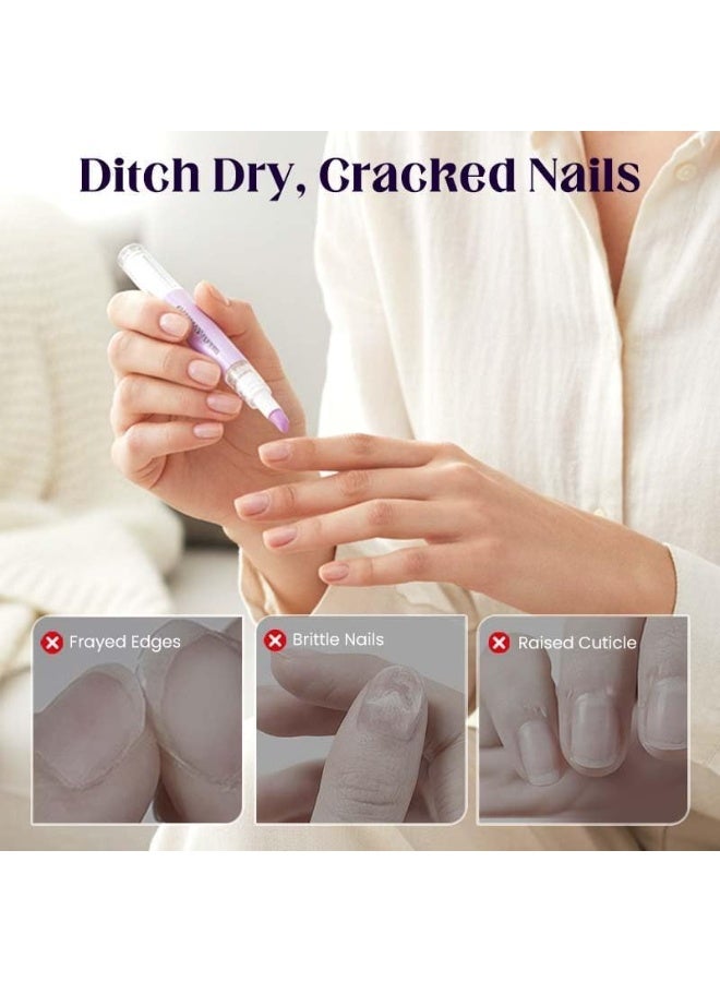ATRJSZ 2-in-1 Cuticle Pusher & Oil Pen, 2026 New Cuticle Oil Pusher Pen, Portable Nail Care Pen Instant Cuticle Remover Tools for Dry Damaged Nails Hangnails Moisturizes Strengthens Brightens (3 PCS) - Image 3