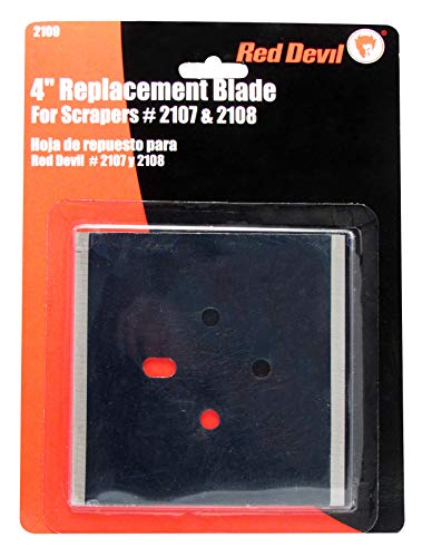 Red Devil 2109 4" 2107 & 2108 Floor, Scraper, Replacement Blade, Black - Image 1