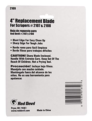 Red Devil 2109 4" 2107 & 2108 Floor, Scraper, Replacement Blade, Black - Image 4