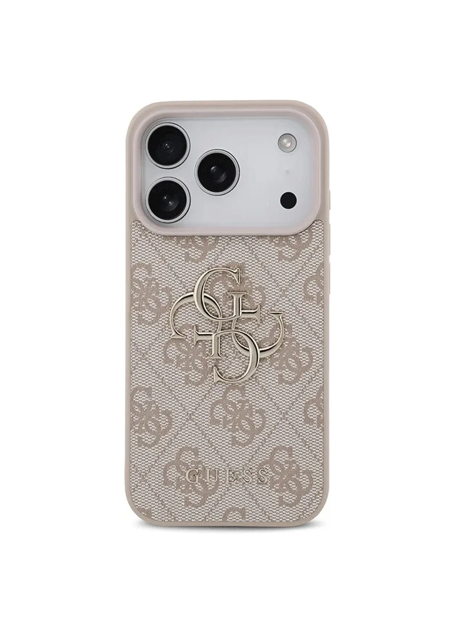GUESS iPhone 17 Pro Case PU Leather With Big 4G & Classic Logo / Ultra Slim / lightweight design / Easy Installation - Pink