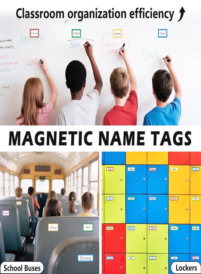 TOTiyea 40 Pack Magnetic Dry Erase Labels, Magnetic Label Stickers for Whiteboards, 3 x 2 Inches, School Supplies - Image 4