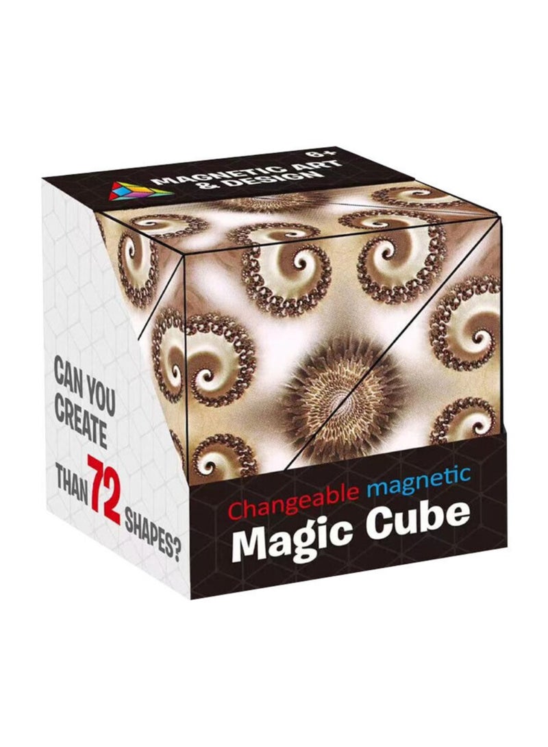 HEXABEX مكعب الشكل المغناطيسي ثلاثي الأبعاد القابل للتغيير صندوق تدريب التفكير الفضائي لعبة أطفال عين سحرية - Image 1