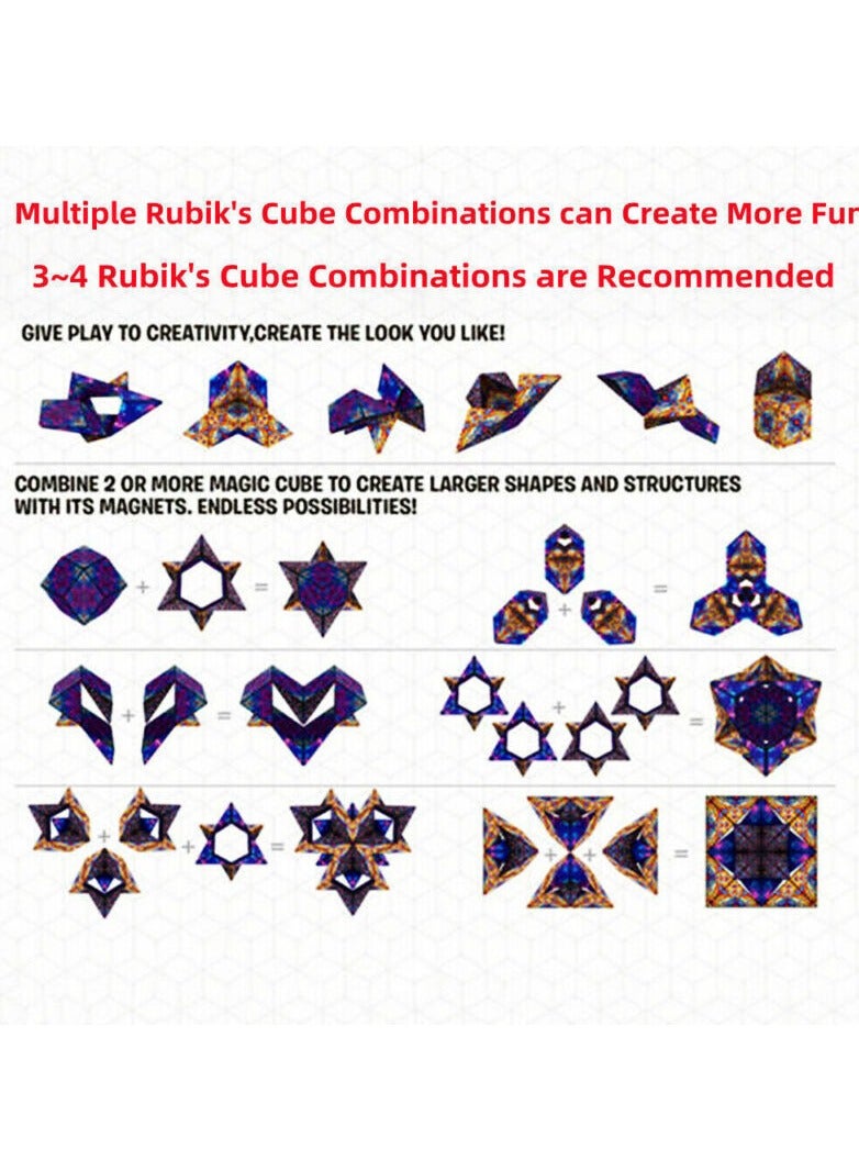 HEXABEX مكعب الشكل المغناطيسي ثلاثي الأبعاد القابل للتغيير صندوق تدريب التفكير الفضائي لعبة أطفال عين سحرية - Image 4