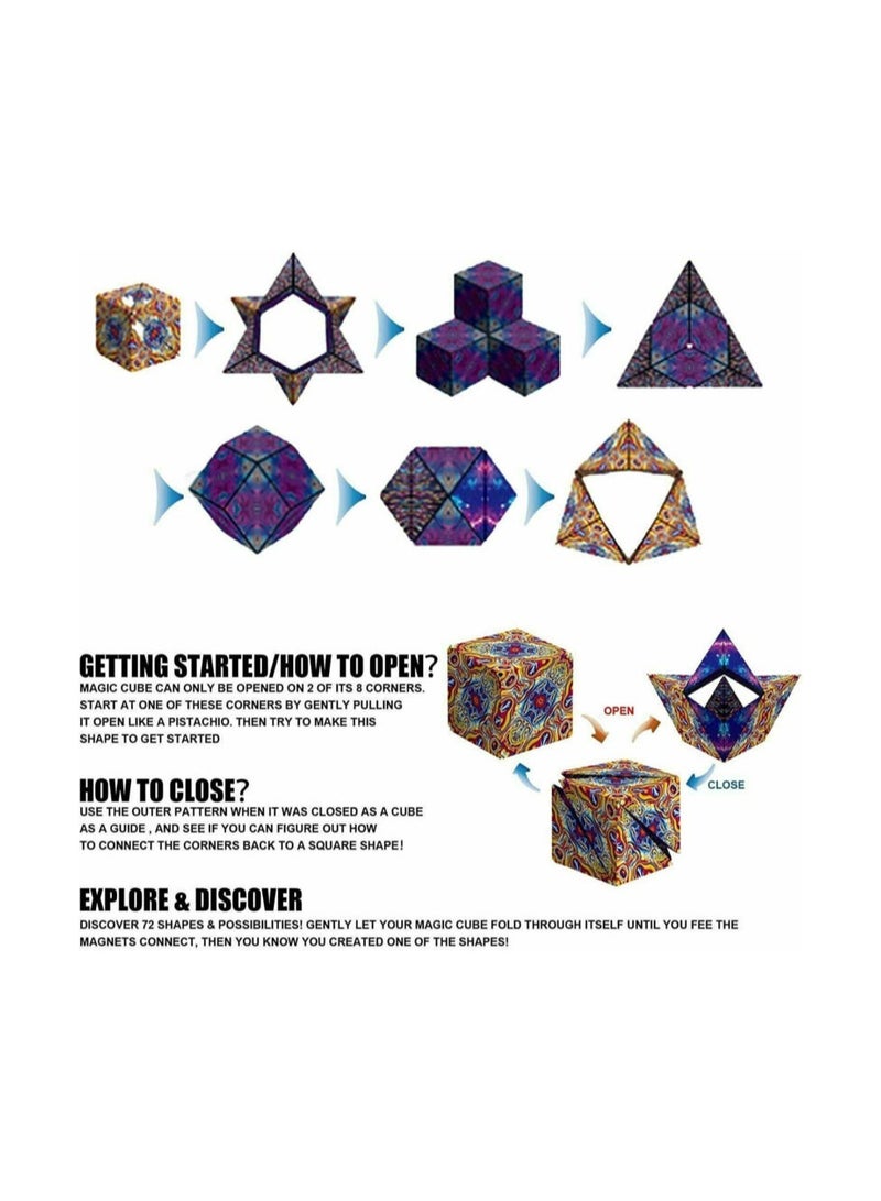 HEXABEX مكعب الشكل المغناطيسي ثلاثي الأبعاد القابل للتغيير صندوق تدريب التفكير الفضائي لعبة أطفال عين سحرية - Image 3