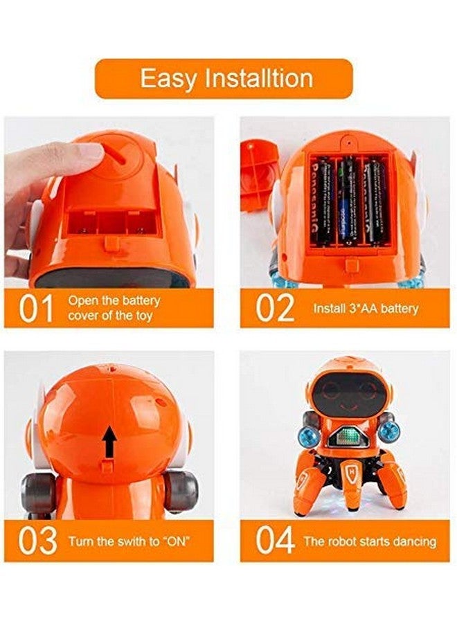 Goyal's Bot Robot Octopus Style | Colorful Lights and Music | All Direction Movement | Dancing Robot Toys for Kids | Orange - Image 3