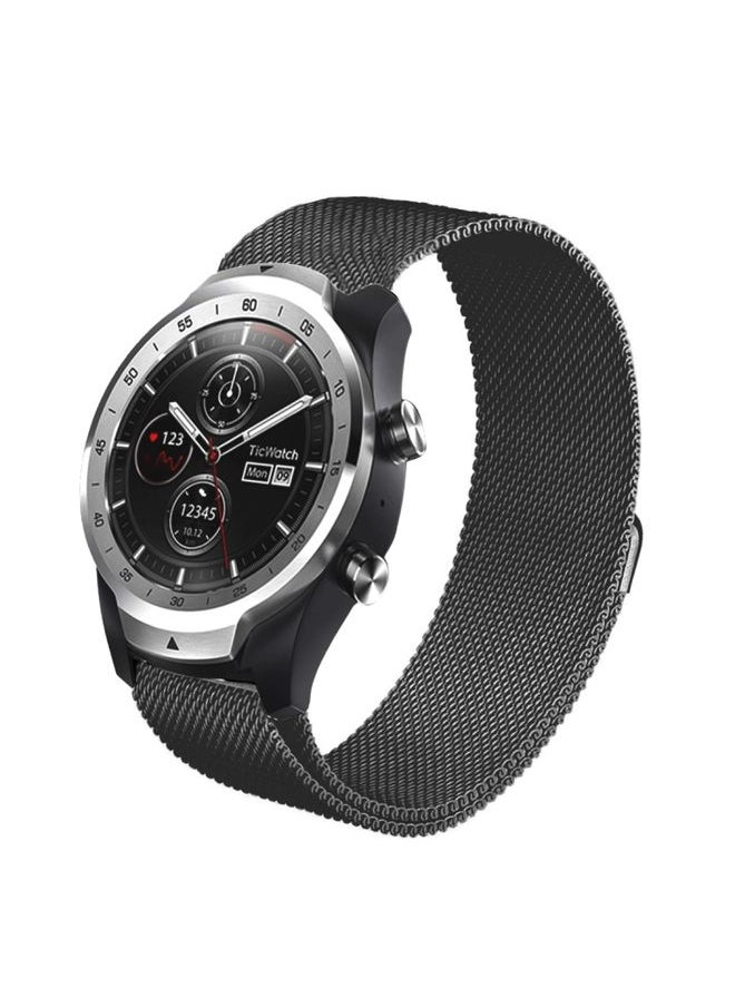 Generic - Replacement Strap 22mm For Huawei Watch GT2e GT2 46mm Milanese Metal Watch Band Black - Image 1
