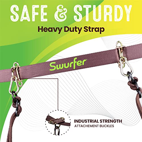 Swurfer Skyline Tree Swing Hanging Kit – Heavy Duty, Weather Resistant, Swing Line to Hang Multiple Swings, Span Up to 40 Feet, Includes 4 Adjustable Locking Anchors & Carabiners, Easy Installation - Image 5