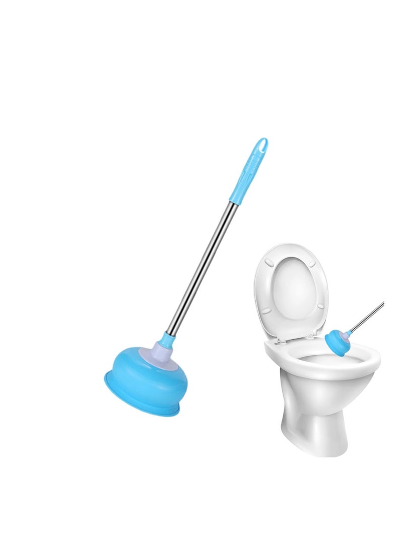 KASTWAVE 2 قطع مكبس مرحاض، مكبس طويل المقبض، مكبس صرف لإزالة السدادات ergonomي، مكبس حمام مع شفط قوي، أداة فك انسداد للمطبخ، حمام، دش - أزرق - Image 1