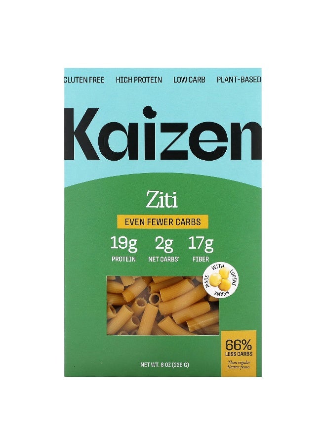 Kaizen, Ziti, Gluten Free, High Protein, Low Carb, Plant-Based, Even Fewer Carbs, 8 oz (226 g) (Packaging may vary) - Image 1