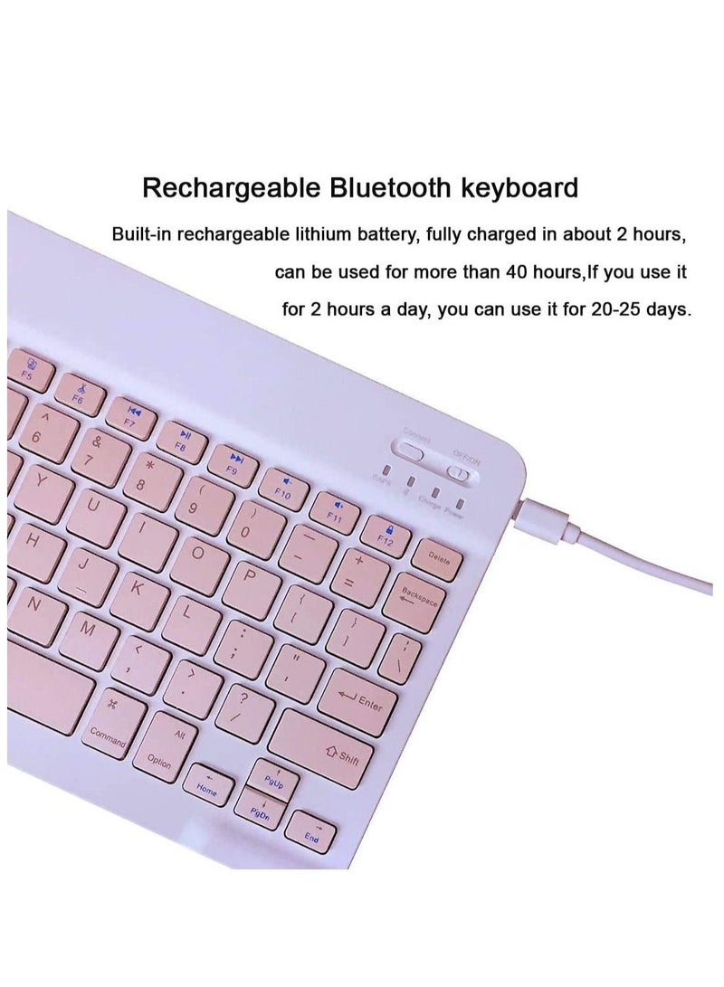 Rechargeable Bluetooth Keyboard and Mouse Combo Ultra-Slim Portable Compact Wireless Mouse Keyboard Set for Android Windows Tablet Cell Phone iPhone iPad Pro Air Mini - Image 3