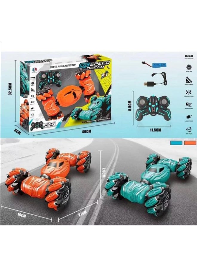 سيارة تحكم عن بعد للأطفال تحكم ريموت كنترول وساعه يد ، قابلة للتحول، تصميم رياضي،360درجة ، متعدد الالوان - Image 3