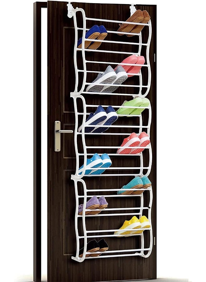 Home Pro منظمة أحذية قابلة للطي مع 12 طبقة فوق الباب من هوم برو، 175X17.5X52 سم، ألوان متنوعة  - Image 3
