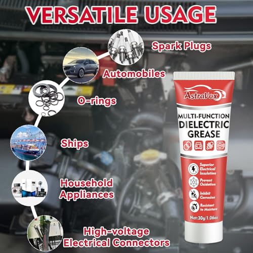 AstraVox Silicone Dielectric Grease for Electrical Connectors Automotive, Spark Plug Grease with Brush, Ideal for O Rings, Marine, and Household Use, Insulate & Waterproof & Heat-Resistant 1oz (1pcs) - Image 5