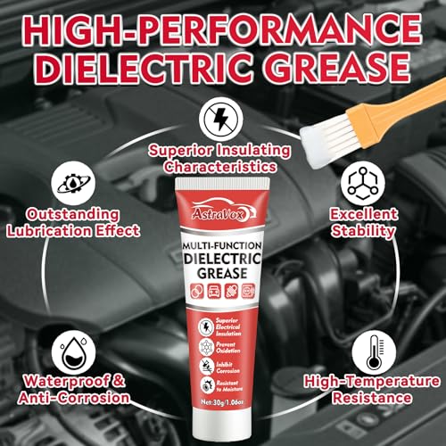 AstraVox Silicone Dielectric Grease for Electrical Connectors Automotive, Spark Plug Grease with Brush, Ideal for O Rings, Marine, and Household Use, Insulate & Waterproof & Heat-Resistant 1oz (1pcs) - Image 2