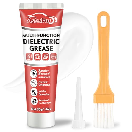 AstraVox Silicone Dielectric Grease for Electrical Connectors Automotive, Spark Plug Grease with Brush, Ideal for O Rings, Marine, and Household Use, Insulate & Waterproof & Heat-Resistant 1oz (1pcs) - Image 1
