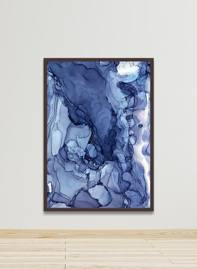 Marktna Canvas Wall Art For Wall Decoration Abstract Design With A Hollow Brown Frame Size 120x80cm One Piece - Image 1