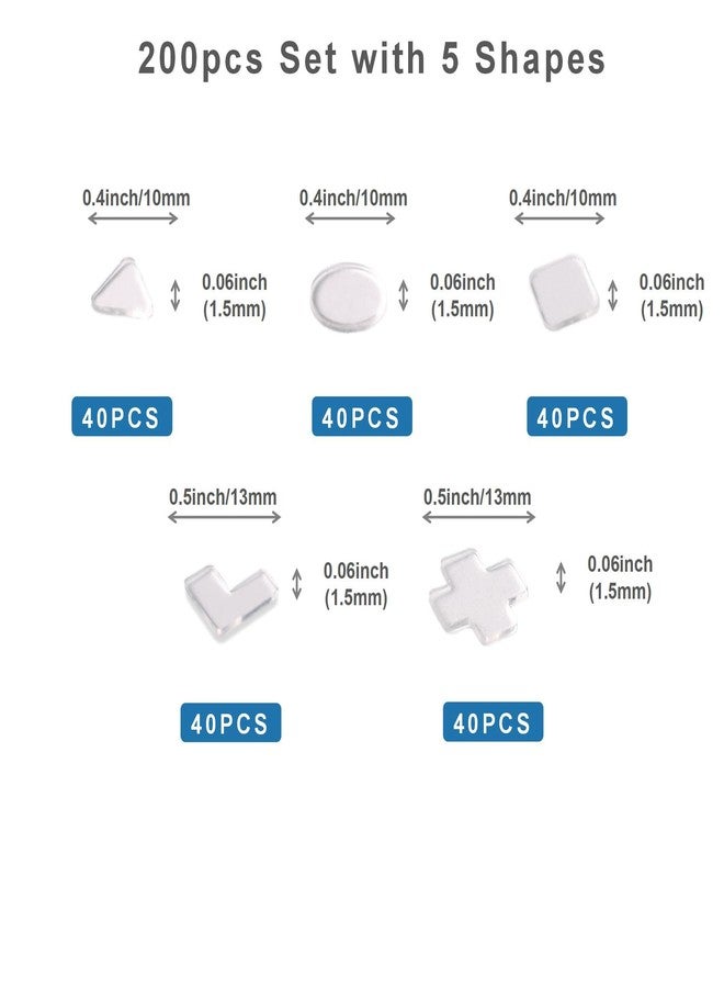 BLEWAY Bump Dots for Visually Impaired Combo Pack(5 Exclusive Tactile Shapes) - Low Vision Aids Braille Stickers Raised Tactile Dots for Elderly, Blind (Clear) - Image 3