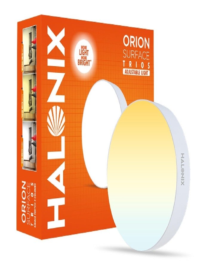 Halonix Polycarbonate 3 in 1 Multicolor 15W LED Surface Ceiling Light |Surface downlighter for Ceiling| Ceiling Light for Hall,Bedroom,Office|led downlighter| Color- White,Off White, Yellow,Pack 1 - Image 1