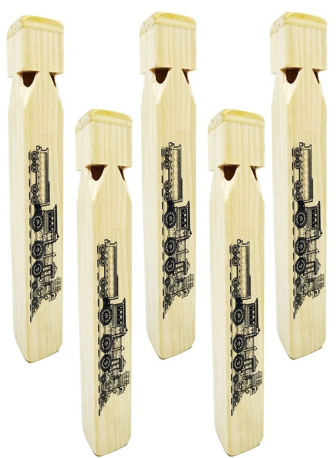 Fartime لعبة فارتايم الموسيقية للأطفال على شكل صفارة قطار خشبية (4 نغمات) - 5 قطع - Image 1