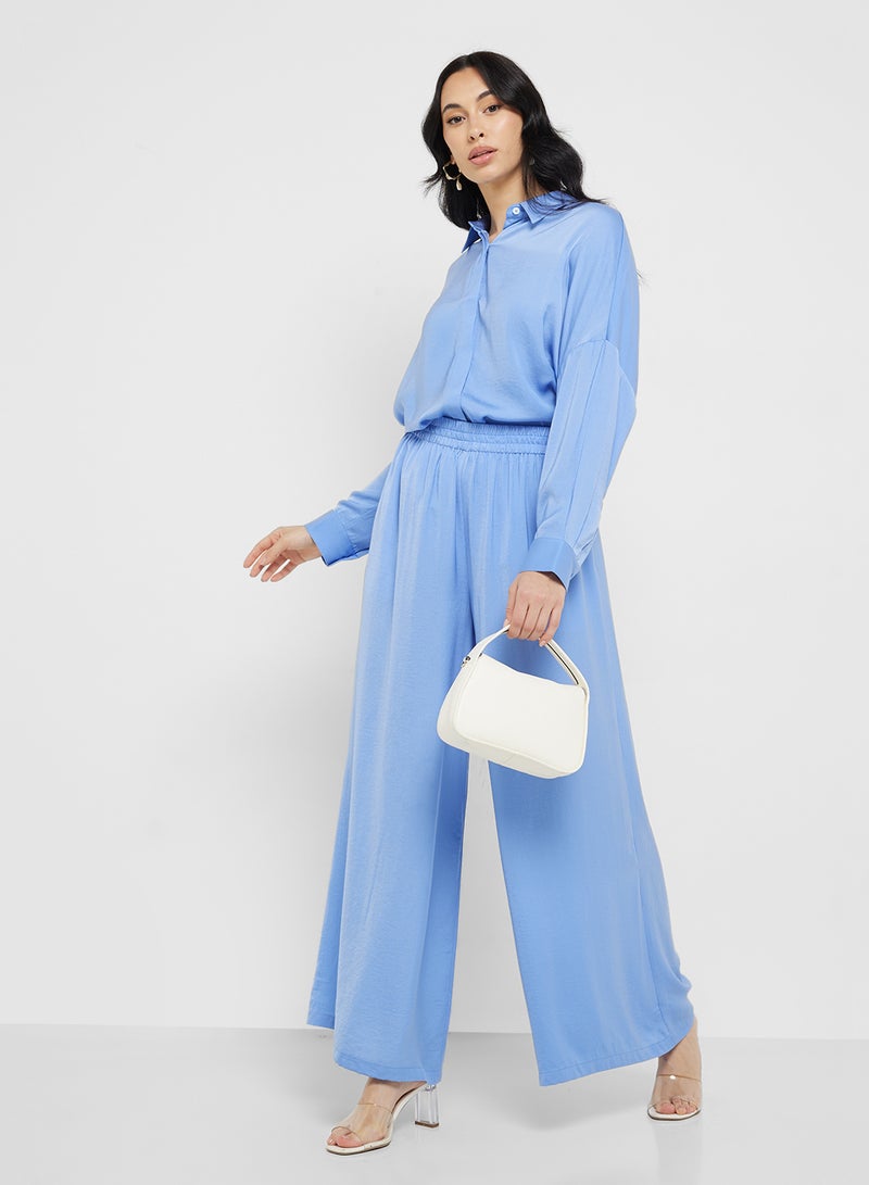 French Connection Damasco Air Flo Poly Wide Trsr - Image 1