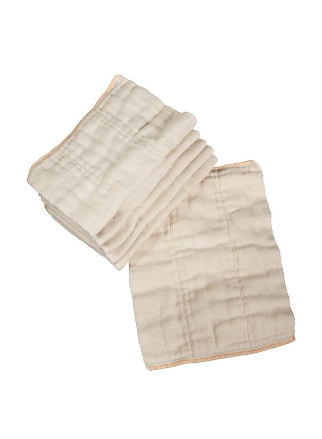 OsoCozy حفاضات قماش قابلة لإعادة الاستخدام غير مبيضة من أوسوكوزي - 100% قطن، متينة، ناعمة، ماصة، مستدامة واقتصادية - 10"x14"، تناسب 6-11 رطل - (حديثي الولادة 4x6x4) - Image 1