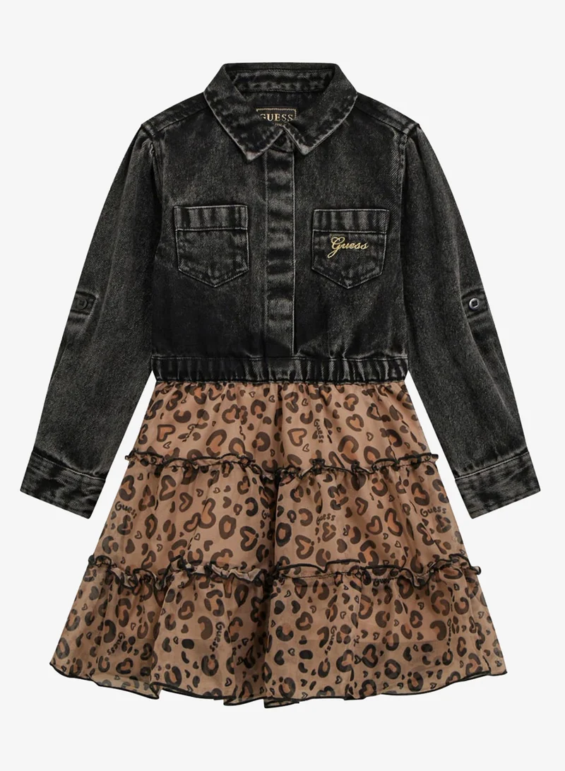 GUESS Kids Flounced Skirt Dress