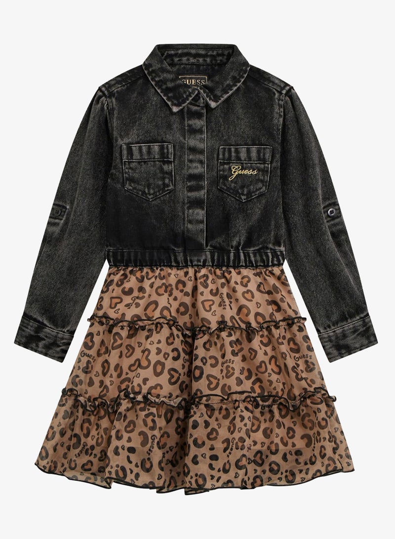 جس فستان تنورة مكشكش للأطفال - Image 1