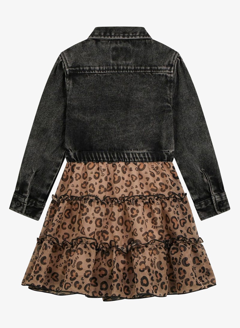 جس فستان تنورة مكشكش للأطفال - Image 2