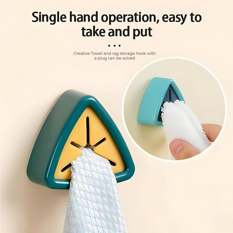 Vexton Heavy Duty 2 KG Multipurpose Strong Self Adhesive Nail-Free PVC Sticker Punch-Free Towel Wall Hooks for Bathroom (Pack of 2) - Image 3