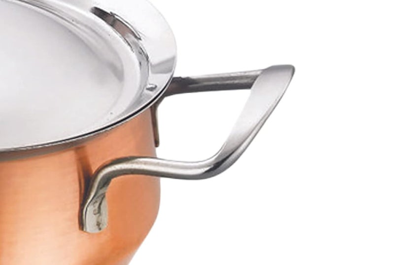 JVL Stainless Steel Full Copper PotHandi with Lid Handle Set 750 1100 1700 ml 3Piece Full Copper Handi Set for Cooking Handi Set for Kitchen Handi for Serving and Cooking JVLCPFC1 - Image 5