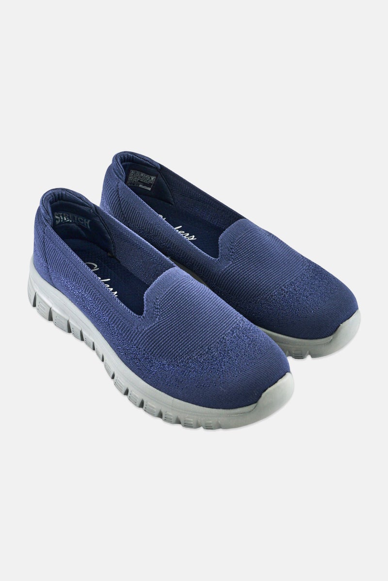 SKECHERS Women Graceful Slip On Walking Shoes, Navy - Image 2