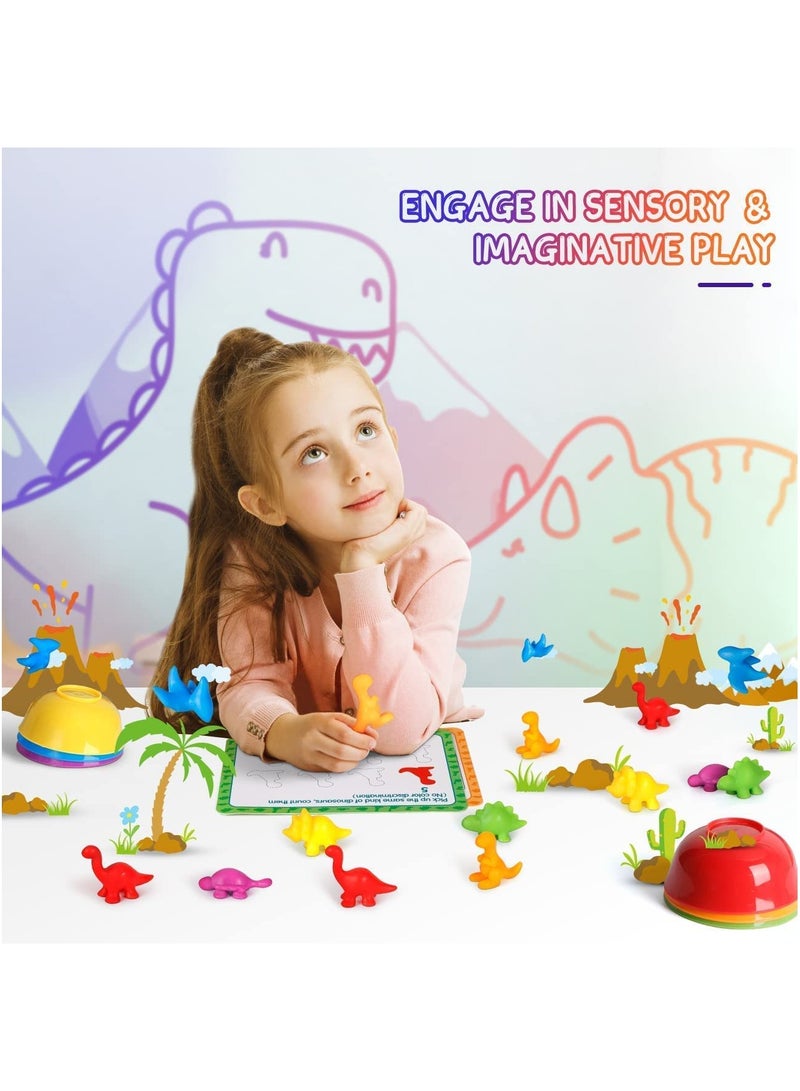 SYOSI Dinosaur Counting Game Montessori Sorting Toys Preschool Educational Activity Early Learning Toy Set Color Classification Game  Matching Dinosaurs Kit Educational Toys for 3 4 5 Years Old - Image 4
