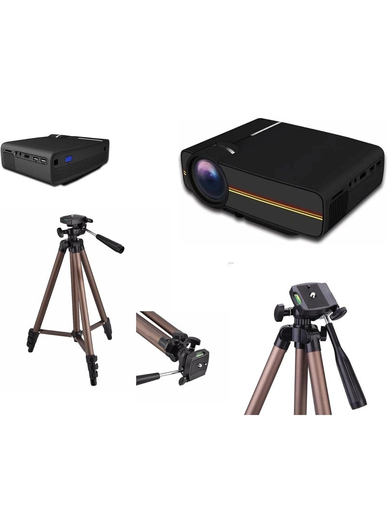 Generic YG400 Portable Projector 1200 Lumens, Home Cinema with 120-inch Screen, Tripod WTT 3130 Gift, HDMI Connectivity, LED Display, Tabletop Mount, 50,000 Hours Light Source Life  - Image 3