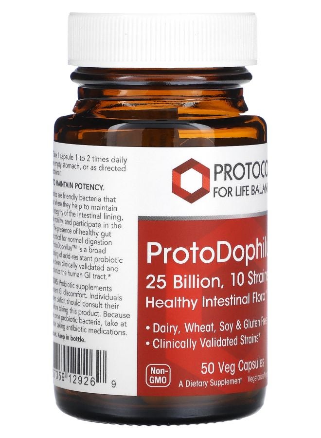 Protocol For Life Balance ProtoDophilus 25 Billion 50 Veg Capsules - Image 2