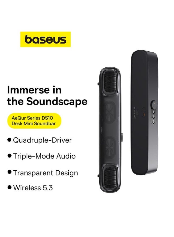 بيسوس سماعة ساوند بار بيسيوس AeQur DS10 ميني – لون أسود (مزودة ببطارية) - Image 4