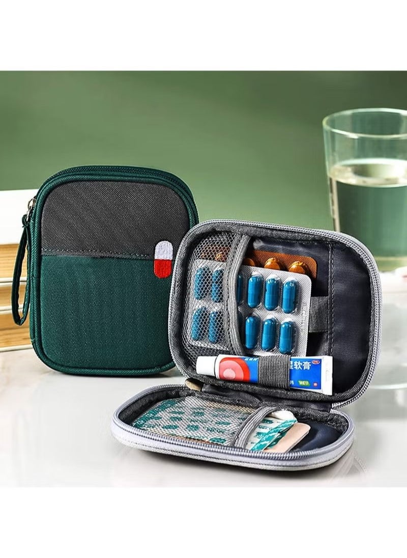 Generic - Empty First Aid Bags Travel Medical Supplies Cosmetic Organizer Insulated Medicine Bag Convenient Safety Kit Suit for Family Outdoors Hiking Camping Car Office Workplace Green - Image 1