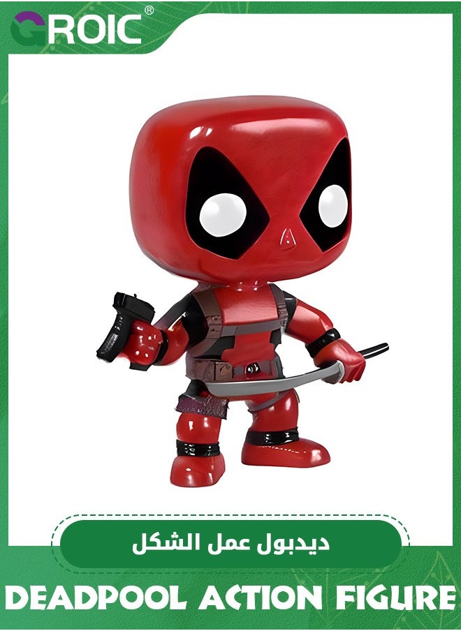 GROIC Movie Themed Action Figure - 3.75'' Deadpool Figure with Gun and Sword, Collectible Action Figures Toy, Model Figure for Collectors and Display, Gift Idea for Kids & Adults  - Image 3