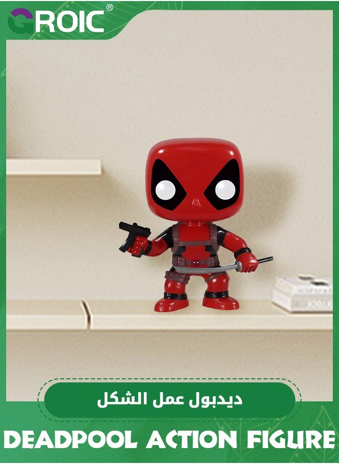 GROIC Movie Themed Action Figure - 3.75'' Deadpool Figure with Gun and Sword, Collectible Action Figures Toy, Model Figure for Collectors and Display, Gift Idea for Kids & Adults  - Image 5