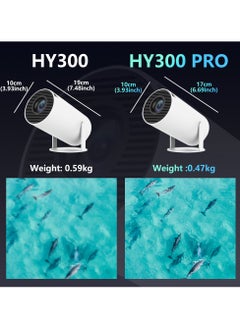 Generic NEW 2024 HY 300PRO Projector 4K UHD Smart Mini Projector Android 11.0, Dual WiFi, LCD High Brightness for Home Theater & Outdoors with 180° Projection Angle  - Image 2