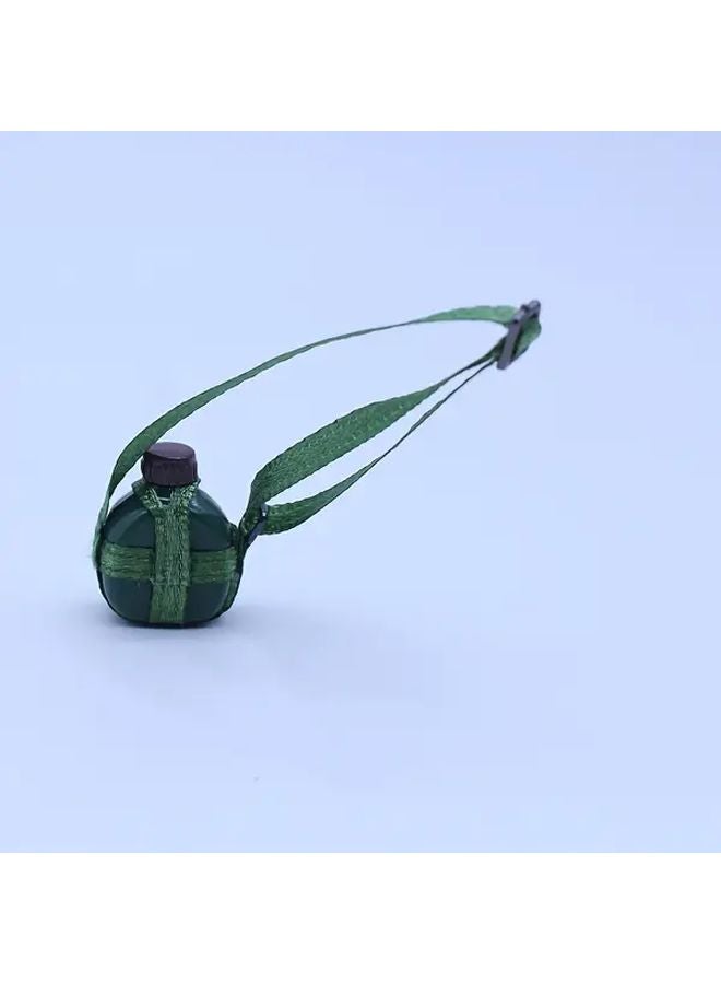 Miniature Military Canteen 1pc Vintage Water Bottle With Green Rope For Dollhouse Diorama - Image 5