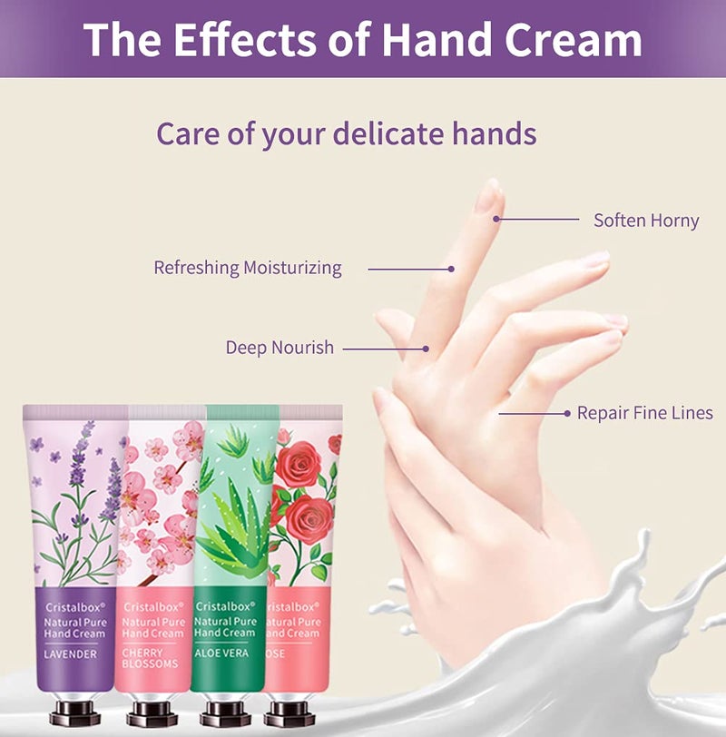 Cristalbox 28 Pack Hand Cream Gifts for Women,Stocking Stuffers for Women,Teen Girls,Christmas Gifts for Teacher,Appreciation Gifts Bulk Gifts,Natural Plant Travel Size Lotion Hand Cream for Dry Cracked Hands - Image 3