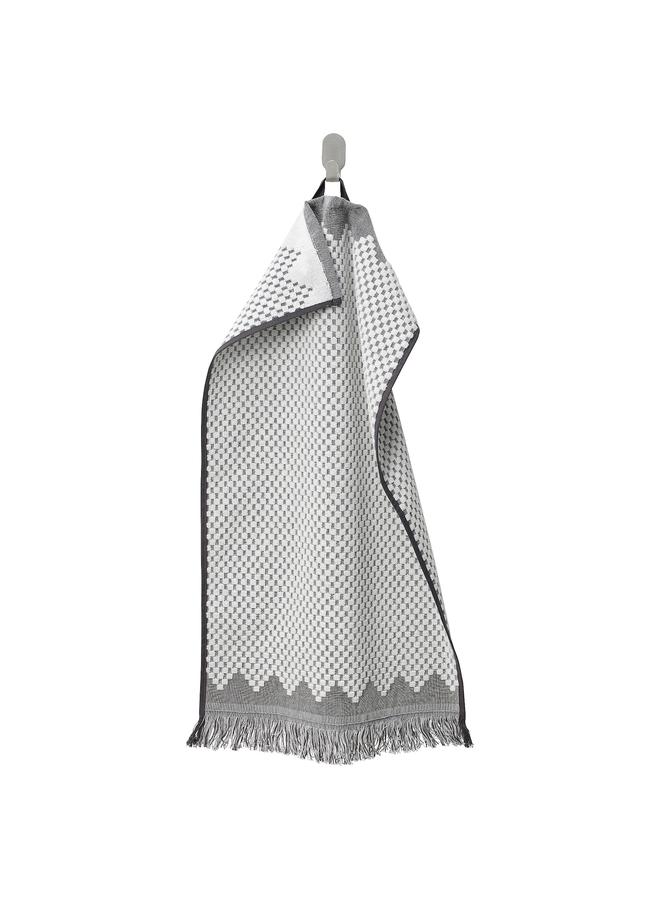 Hand towel, white/grey, 40x70 cm  - Image 1